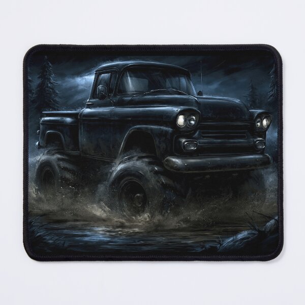 Item preview, Classic Black Truck in Silver Moonlight designed and sold by Piotrek0001.