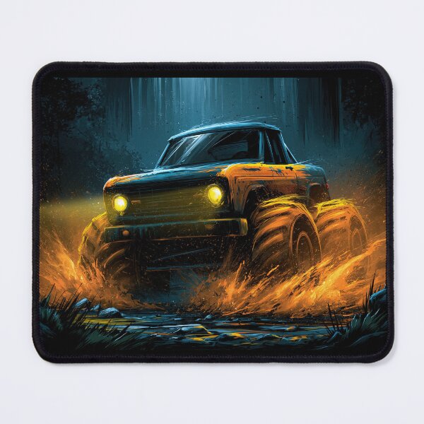 Item preview, Yellow Truck Glowing in Intense Forest Fire designed and sold by Piotrek0001.