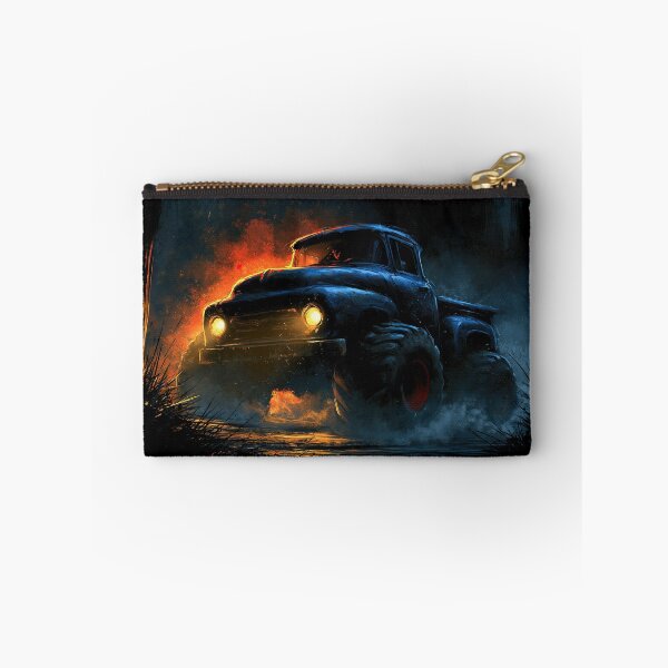 Item preview, Truck Silhouette with Glowing Orange Headlights designed and sold by Piotrek0001.