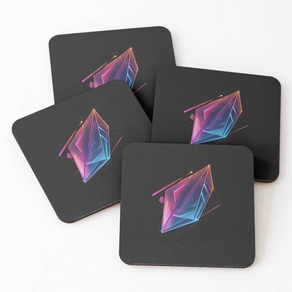 Item preview, Neon Crystal Laptop Sticker  Witchy Tech Aesthetic for Digital Nomads designed and sold by RetroWaveArtCo.