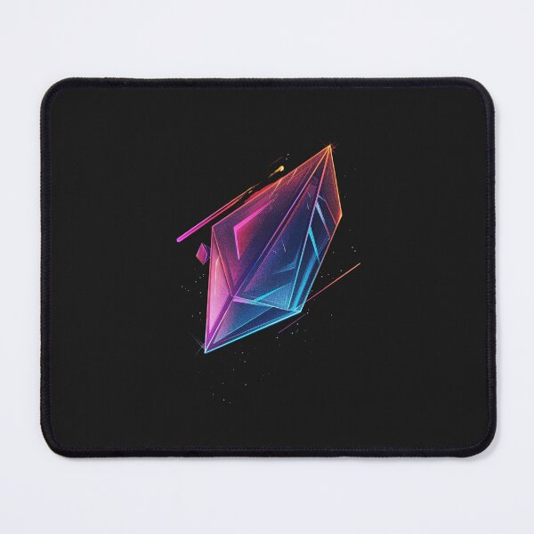 Item preview, Neon Crystal Laptop Sticker  Witchy Tech Aesthetic for Digital Nomads designed and sold by RetroWaveArtCo.