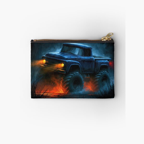 Item preview, Blue Truck Glowing in Red Fire Light designed and sold by Piotrek0001.