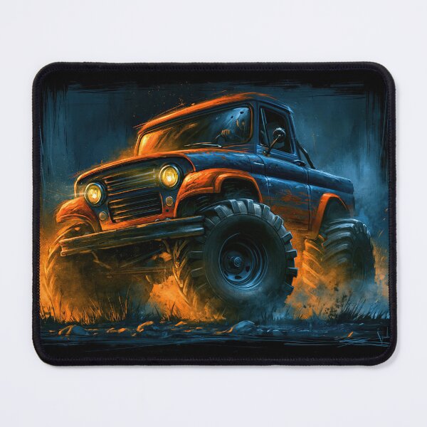 Item preview, Orange Truck Splashing Mud in Golden Light designed and sold by Piotrek0001.