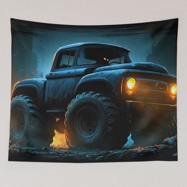 Item preview, Classic Blue Pickup Truck in Night Shadows designed and sold by Piotrek0001.