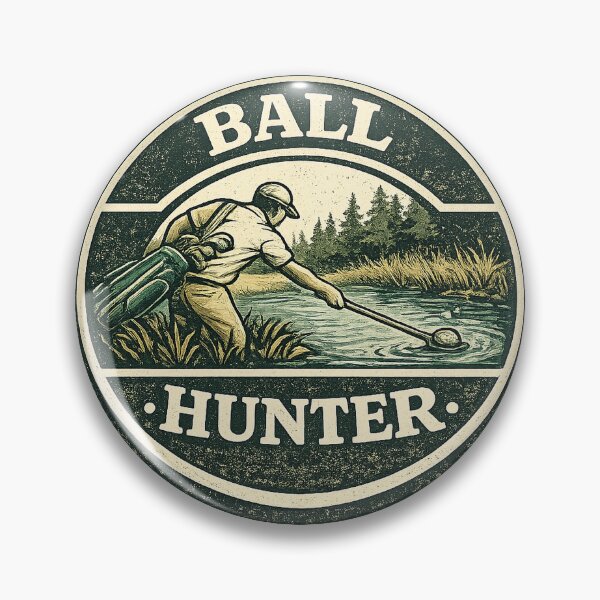 Item preview, Ball Hunter Golf Badge designed and sold by EastEndTownie.