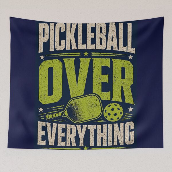 Item preview, Pickleball Over Everything – Bold Vintage Sports Poster Art | Pickleball Lover Gift designed and sold by irfanshikh.