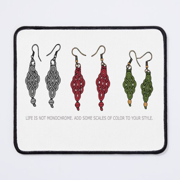 Item preview, Boho Style Colorful Earrings Illustration designed and sold by Macramellennias.
