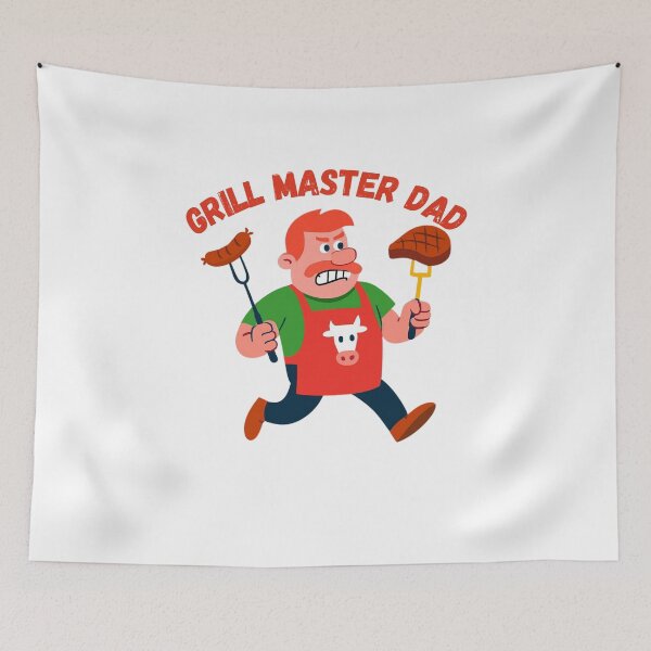 Item preview, Grill Master Dad Funny BBQ Father’s Day Design designed and sold by smilup.