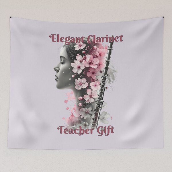 Item preview, Poster with Clarinet and Woman - Music Teacher designed and sold by Art-Arcade6.