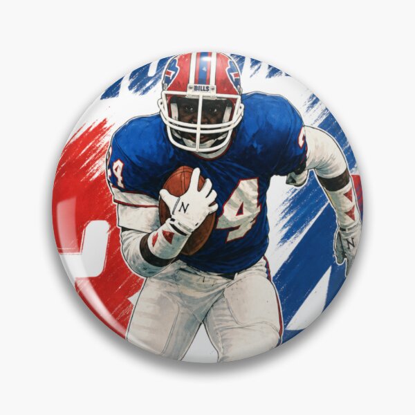 Item preview, Buffalo Running Legend No. 34 – Retro 90s Football MVP Art designed and sold by Thogan0416.