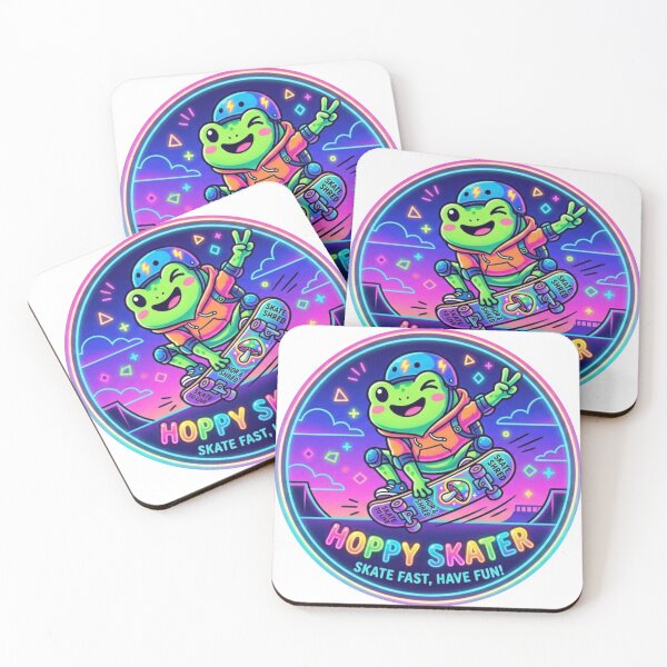 Item preview, Neon Skateboard Frog Doing Tricks – Cool Cartoon Frog Street Aesthetic designed and sold by ArtsyExplorer.