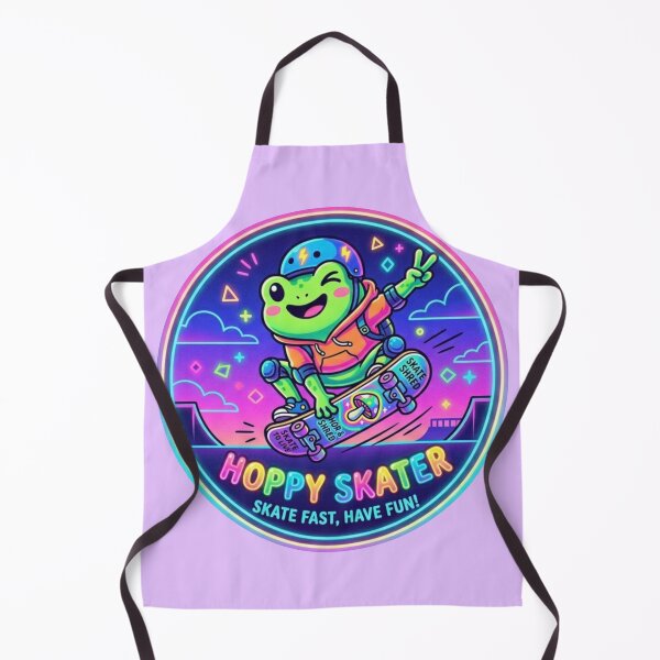 Item preview, Neon Skateboard Frog Doing Tricks – Cool Cartoon Frog Street Aesthetic designed and sold by ArtsyExplorer.