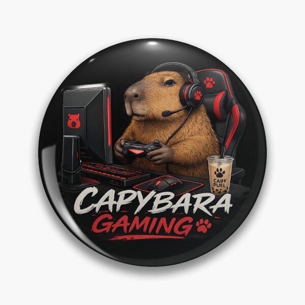 Item preview,  Capybara Gaming Cartoon Design designed and sold by Aramdesing.