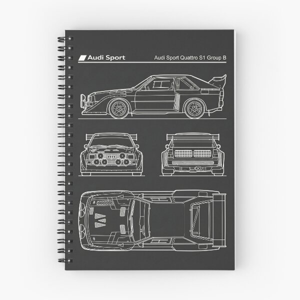 Item preview, Audi Sport Quattro S1 E2 Blueprint Classic Group B Rally Car Outline designed and sold by Motorline44.