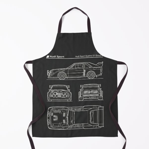 Item preview, Audi Sport Quattro S1 E2 Blueprint Classic Group B Rally Car Outline designed and sold by Motorline44.