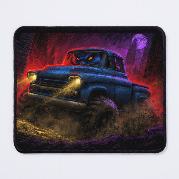 Item preview, Blue Truck Speeding with Purple Neon Light designed and sold by Piotrek0001.