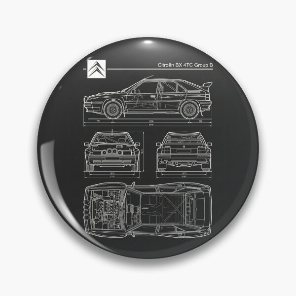 Item preview, Citroen BX 4TC Group B Blueprint Rare Rally Car Technical Outline designed and sold by Motorline44.