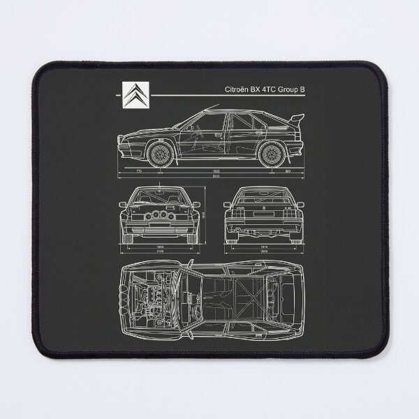 Item preview, Citroen BX 4TC Group B Blueprint Rare Rally Car Technical Outline designed and sold by Motorline44.