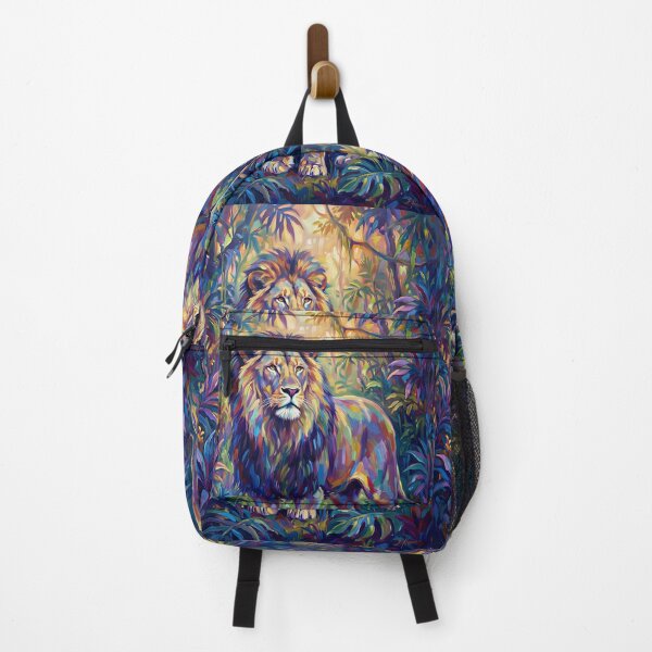 Item preview, Vibrant Majestic Lion - Colorful Jungle Wildlife Art Tags designed and sold by SubhAksara.