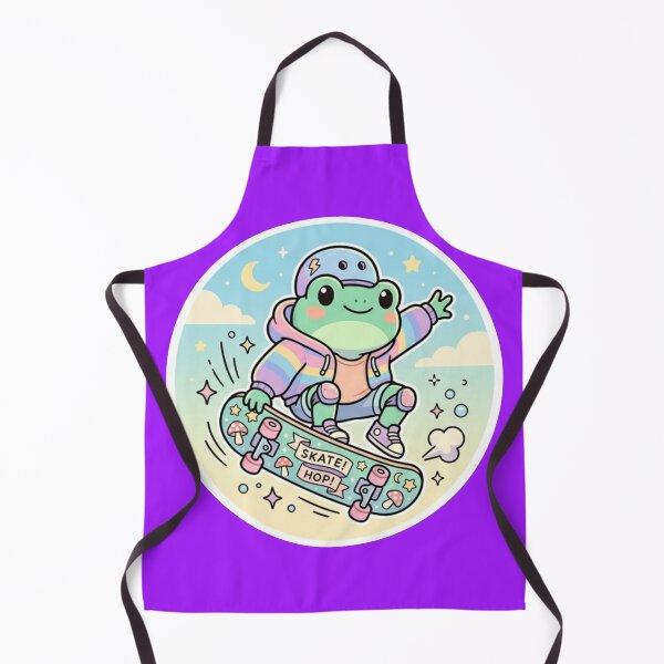 Item preview, Skateboard Frog Doing Tricks – Cool Cartoon Frog Street Aesthetic Pastel designed and sold by ArtsyExplorer.