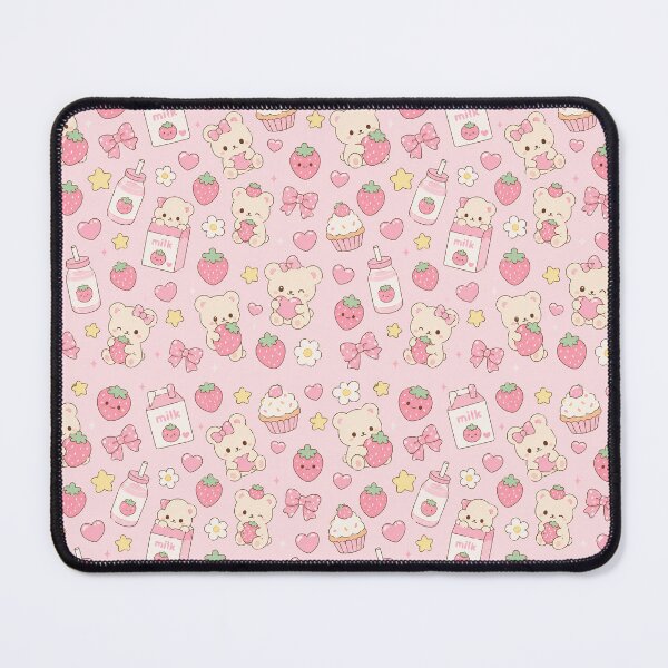 Item preview, Cute Teddy Bear Strawberry Pattern designed and sold by Soft Berry Studio.
