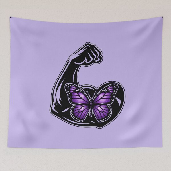 Item preview, Purple Butterfly on Strong Arm designed and sold by Art With Impact – Statement Art & Apparel for Deep Thinkers.