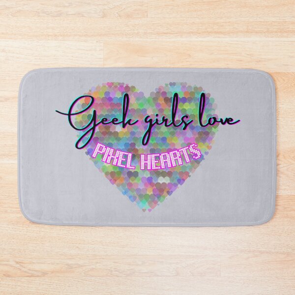 Item preview, Geek Girls love Pixel hearts - Geek aesthetic - Colorful retro gaming designed and sold by Love&Geek.