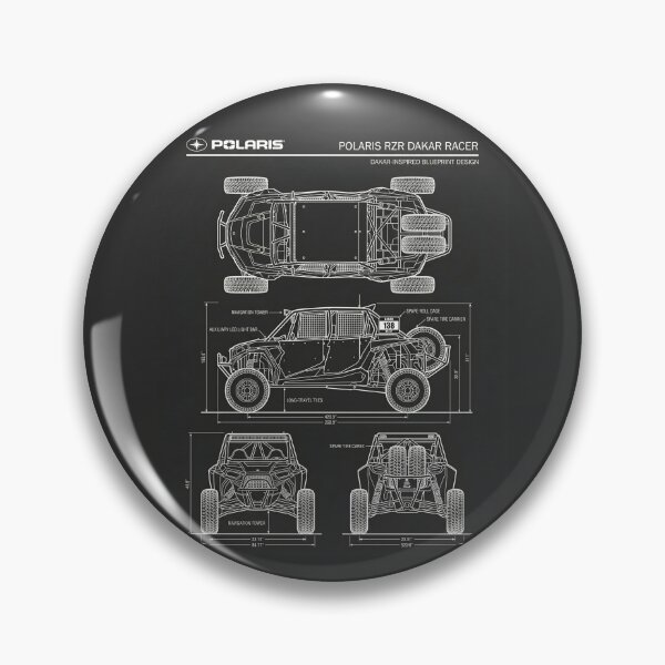 Item preview, Polaris RZR Dakar Racer Blueprint Side by Side UTV Technical Outline designed and sold by Motorline44.