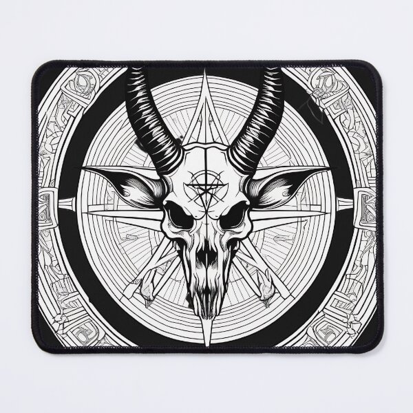 Item preview, Baphomet Sigil Goat Skull Engraving designed and sold by DarkOriginArts.