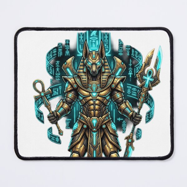 Item preview, Cyberpunk Anubis Mecha Egyptian God Art designed and sold by JeevanStickers.