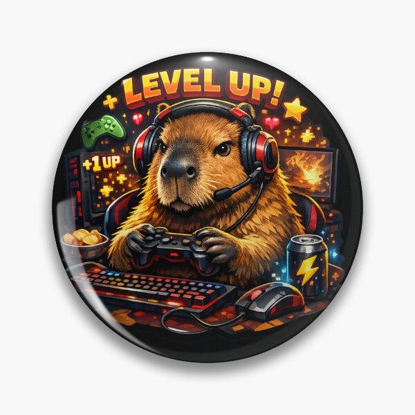 Item preview,  Capybara Gaming Cartoon Design designed and sold by Aramdesing.