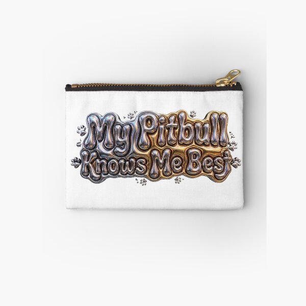 Item preview, My Pitbull Knows Me Best - 3D Liquid Chrome Gold Silver Metallic designed and sold by My Pitbull Place.