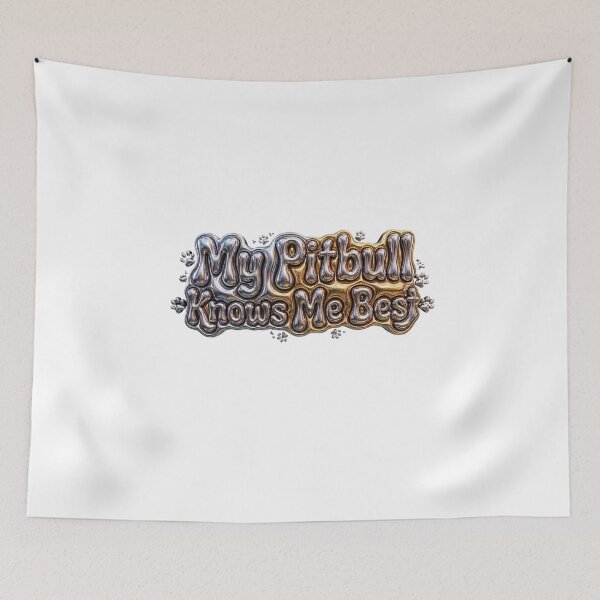 Item preview, My Pitbull Knows Me Best - 3D Liquid Chrome Gold Silver Metallic designed and sold by My Pitbull Place.