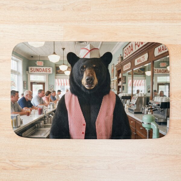 Item preview, Black Bear Is a Bang Up Soda Jerk designed and sold by Tridentulus.