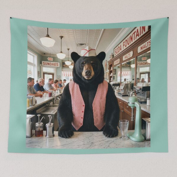 Item preview, Black Bear Is a Bang Up Soda Jerk designed and sold by Tridentulus.