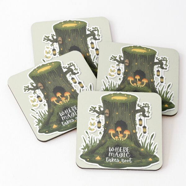 Item preview, Where Magic Takes Root Forest Stump designed and sold by HoneyBreezeCo.
