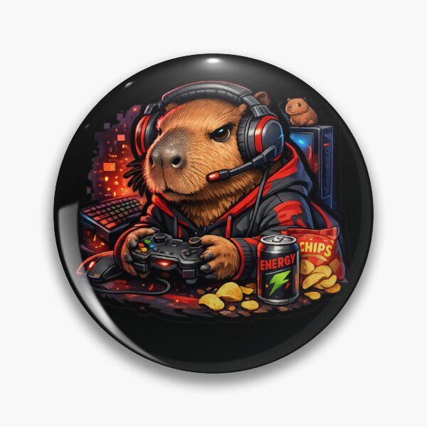 Item preview, Capybara Gaming Cartoon Design designed and sold by Aramdesing.