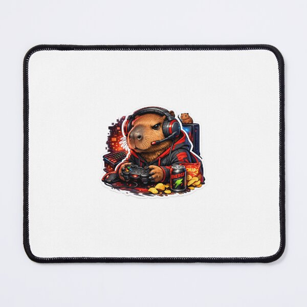 Item preview, Capybara Gaming Cartoon Design designed and sold by Aramdesing.