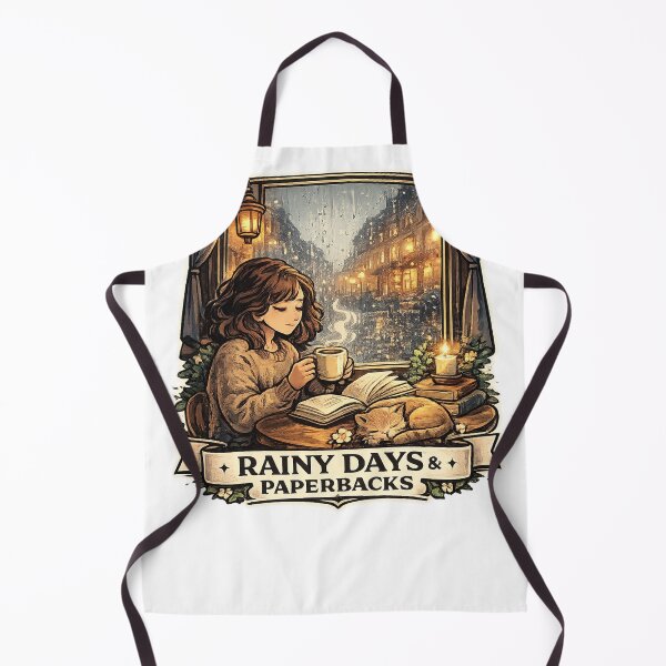 Item preview, Rainy Days And Paperbacks Cozy Book Lover T-Shirt designed and sold by NeonVoid Studio.