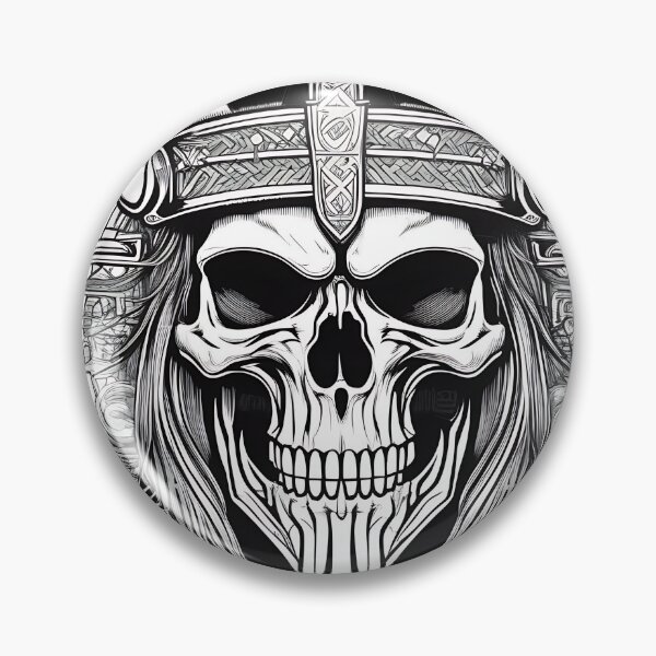 Item preview, Norse Viking Skull Warrior Engraving designed and sold by DarkOriginArts.