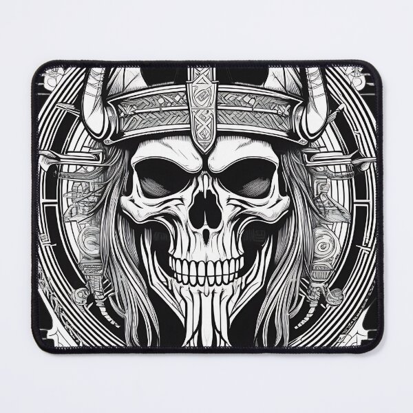 Item preview, Norse Viking Skull Warrior Engraving designed and sold by DarkOriginArts.