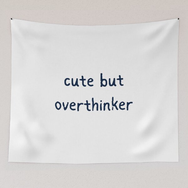 Item preview, Cute But Overthinker Typography Art Design designed and sold by VibeoCanvasShop.
