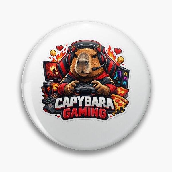 Item preview, Capybara Gaming Cartoon Design designed and sold by Aramdesing.