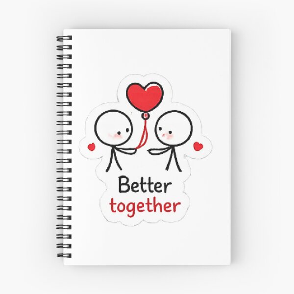 Item preview, Better Together Cute Stick Figures Love Balloon designed and sold by Northline Creative.