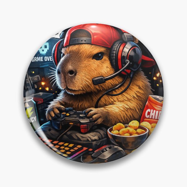 Item preview, Capybara Gaming Cartoon Design designed and sold by Aramdesing.