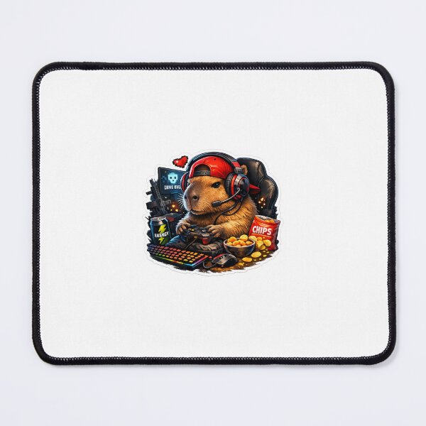 Item preview, Capybara Gaming Cartoon Design designed and sold by Aramdesing.