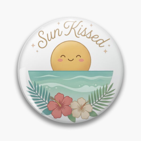 Item preview, Pegatina de playa tropical linda y besada por el sol designed and sold by aashcreat.