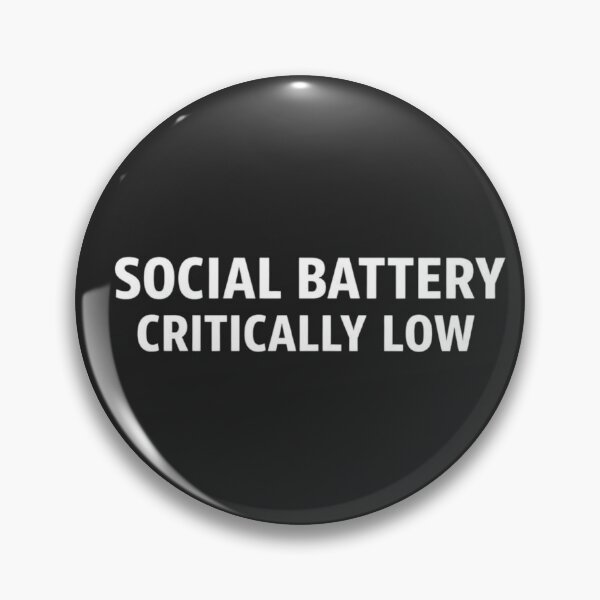 Item preview, Social Battery Critically Low – Introvert Humor Tee designed and sold by TheSarinaSource.