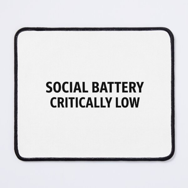 Item preview, Social Battery Critically Low – Introvert Humor Tee designed and sold by TheSarinaSource.