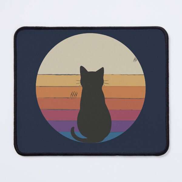 Item preview, Mrrrrfect Retro Cat Sunset designed and sold by a-journey.